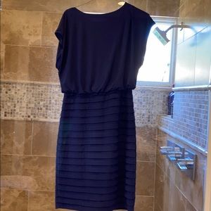 Navy blue tight fitted bottom dress